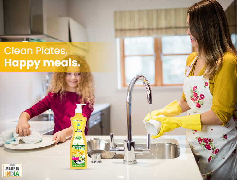 Plant-Based Cleaning Power with OLKLIN Dish Wash Liquid